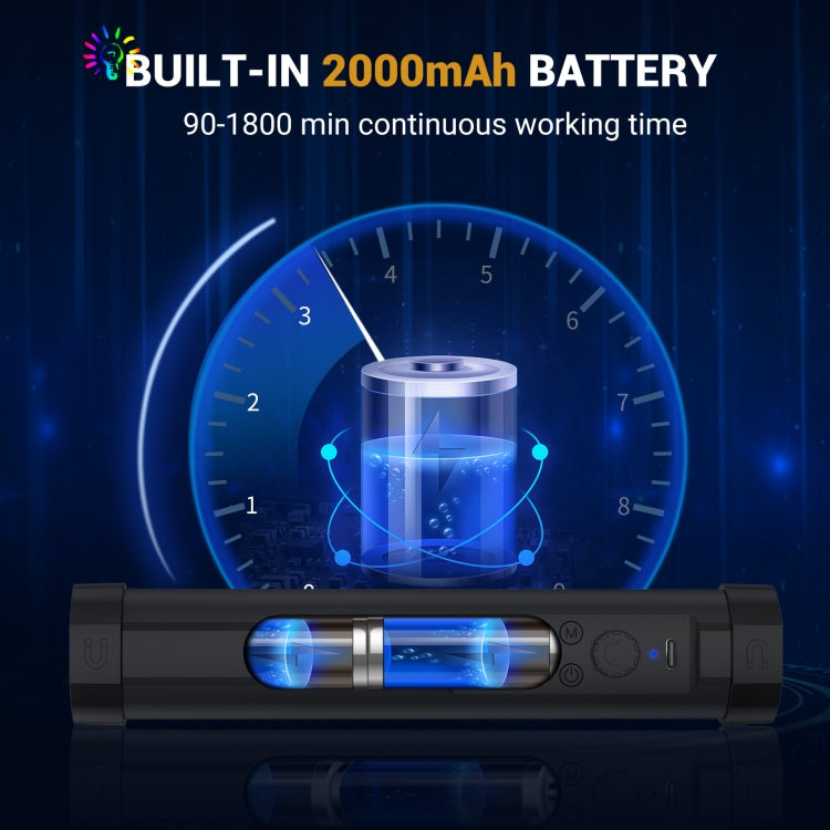 عصا إضاءة LUXCeO P100 RGB لتصوير الفيديو مزودة بإضاءة تعبئة محمولة مع جهاز تحكم عن بعد وصندوق إضاءة شبكي، P100 + صندوق إضاءة شبكي