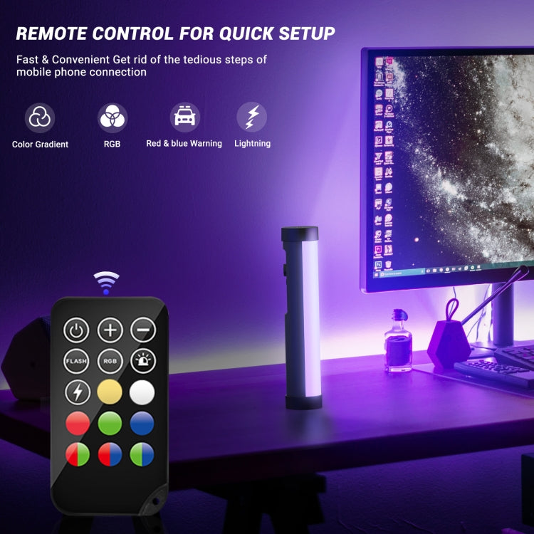 عصا إضاءة LUXCeO P100 RGB لتصوير الفيديو مزودة بإضاءة تعبئة محمولة مع جهاز تحكم عن بعد وصندوق إضاءة شبكي، P100 + صندوق إضاءة شبكي