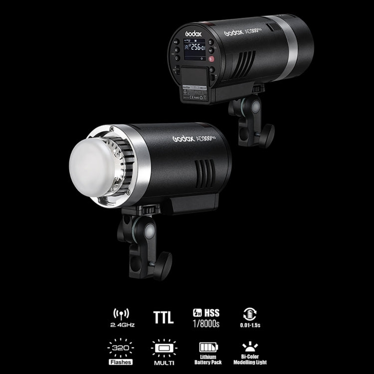 طقم إضاءة فلاش جيب خارجي من جودوكس AD300 Pro 300Ws TTL HSS Speedlite، AD300 Pro