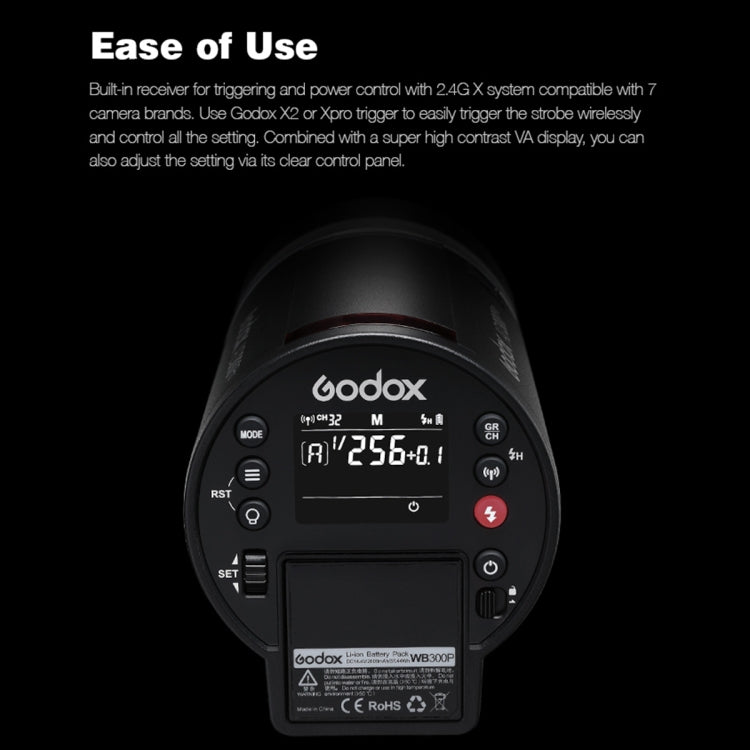 طقم إضاءة فلاش جيب خارجي من جودوكس AD300 Pro 300Ws TTL HSS Speedlite، AD300 Pro