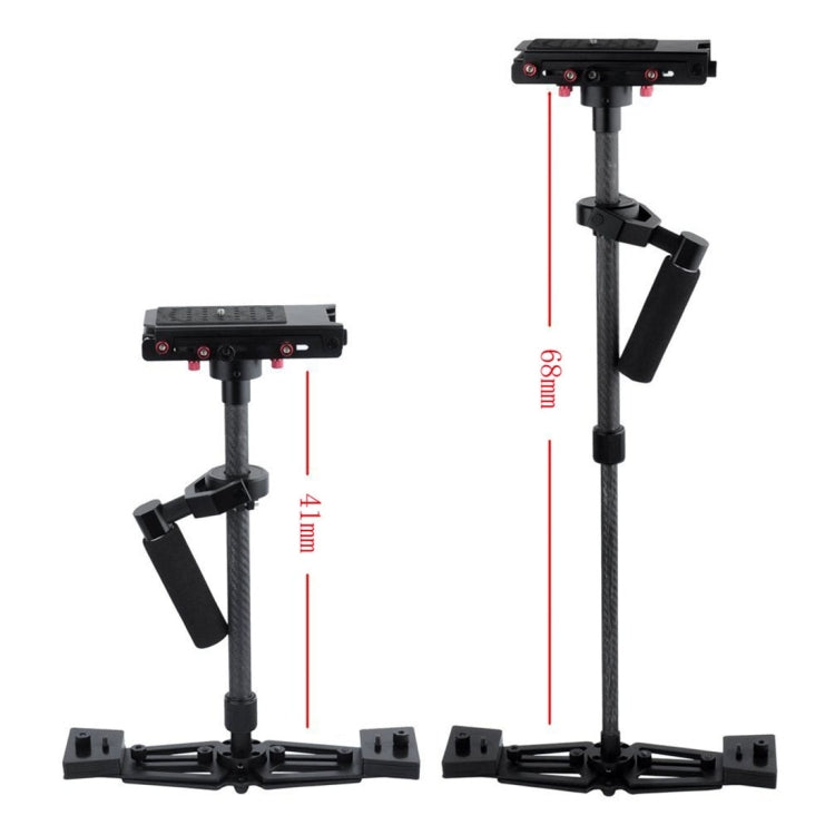YELANGU YLG0107K 40-67cm Aviation Aluminum + Carbon Fiber Professional Steadicam Handheld Stabilizer for DSLR Camera DV
