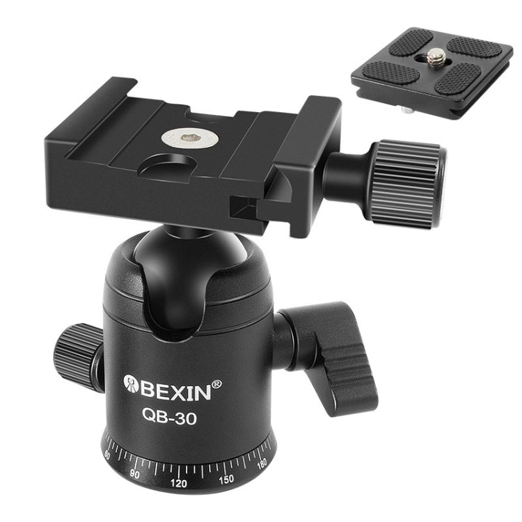 رأس كرة بانوراما معدني دوار 360 درجة من BEIXIN QB-30 مع لوحة فك سريع، QB-30
