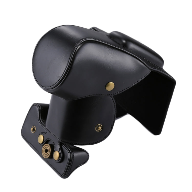 Full Body Camera PU Leather Case Bag for Canon EOS 200D (18-55mm Lens), For EOS 200D