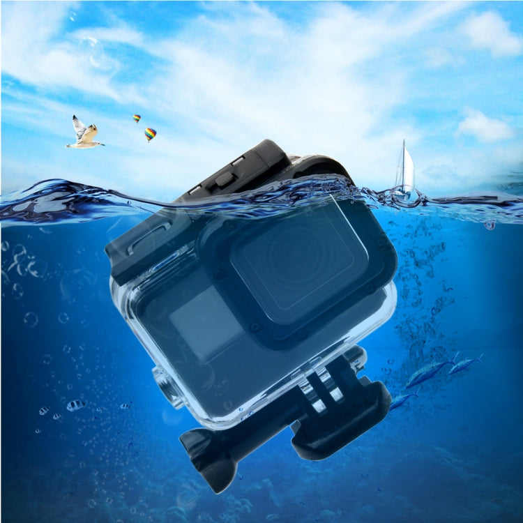For GoPro HERO6 /5 30m Waterproof Housing Protective Case + Hollow Back Cover with Buckle Basic Mount & Screw, No Need to Disassemble Lens(GP413), Housing Case+ Back cover