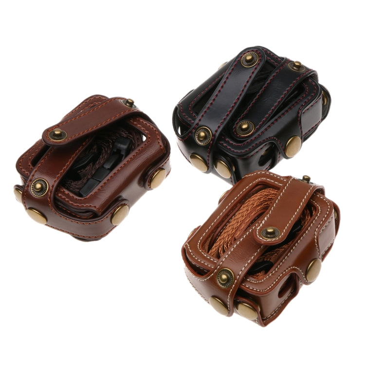 For GoPro HERO7 Black /6 /5 PU Leather Housing Case with Neck Strap & Buttons, PU Leather (Brown), PU Leather (Coffee), PU Leather (Black)