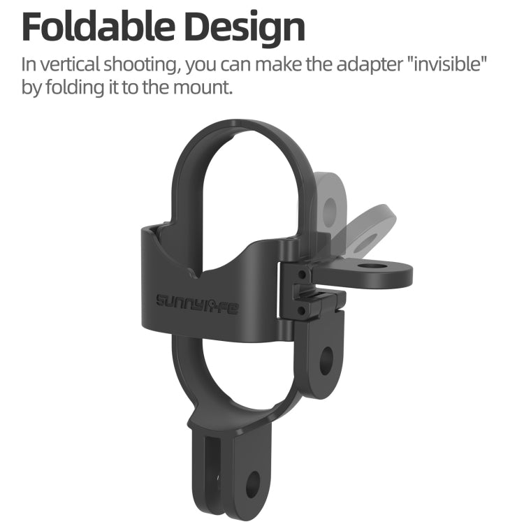 For Insta360 GO 3S / GO 3 Sunnylife Foldable Vertical-Horizontal Mount Adapter Protective Frame Brackets Housing Case, Vertical-Horizontal Mount