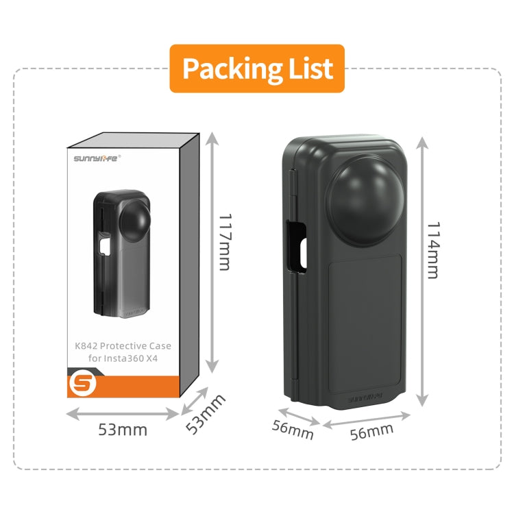 For Insta360 X4 Sunnylife Integrated Lens Screen Camera Cover Protector Screen Protective Case, Lens Screen Protective Cover Compatible Version