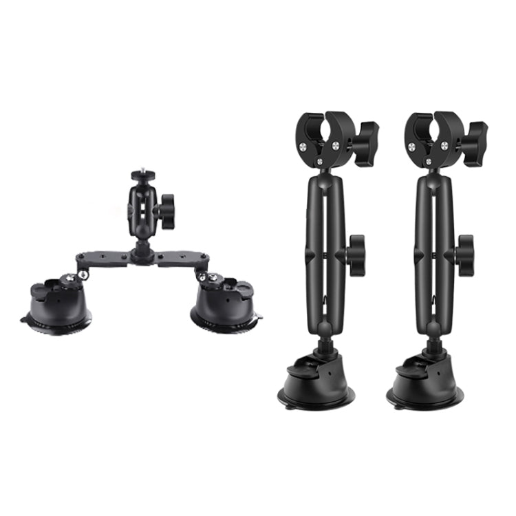 1/4 inch Screw Dual-Leg Suction Cup Mount and 2 x Single-leg Car Suction Cup Mount Crab Clamps Set, Dual-Leg Suction Cup Mount and 2 x Single-leg Car Suction Cup