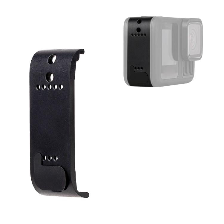 غطاء واجهة البطارية الجانبية من بلاستيك ABS من PULUZ مع قابس سيليكون لكاميرا GoPro HERO13 أسود/12 أسود/11 أسود/10 أسود/9 أسود