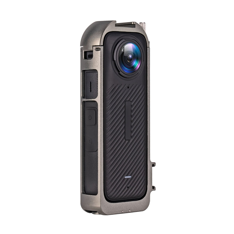 لإطار قفص الحماية المعدني لكاميرا Insta360 X4 مع قاعدة حذاء بارد قابلة للتوسيع ومحول حامل ثلاثي القوائم، إطار معدني