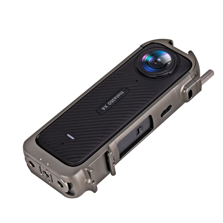 لإطار قفص الحماية المعدني لكاميرا Insta360 X4 مع قاعدة حذاء بارد قابلة للتوسيع ومحول حامل ثلاثي القوائم، إطار معدني
