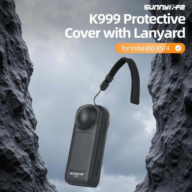 غطاء حماية للشاشة والعدسة المدمجة من Sunnylife مع حزام لكاميرا Insta360 X5 / X4