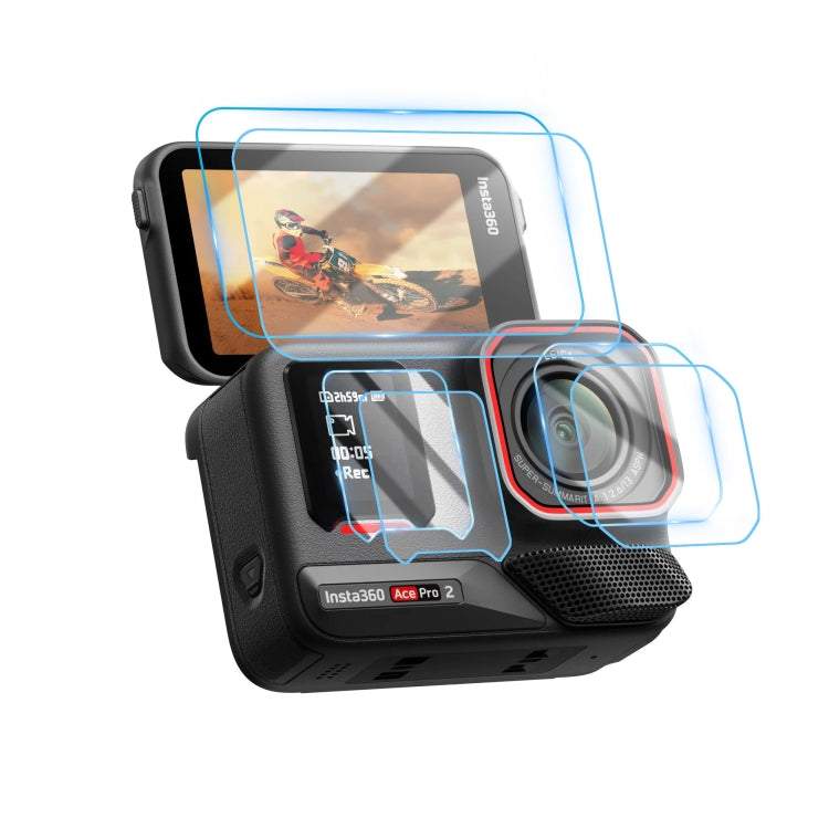 For Insta360 Ace Pro 2 STARTRC 2 Sets 3 in 1 Rear & Front Screen + Lens Tempered Glass Film, For Insta360 Ace Pro 2