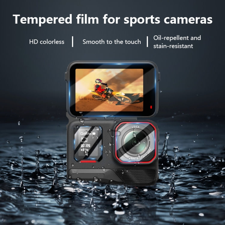 For Insta360 Ace Pro 2 STARTRC 2 Sets 3 in 1 Rear & Front Screen + Lens Tempered Glass Film, For Insta360 Ace Pro 2