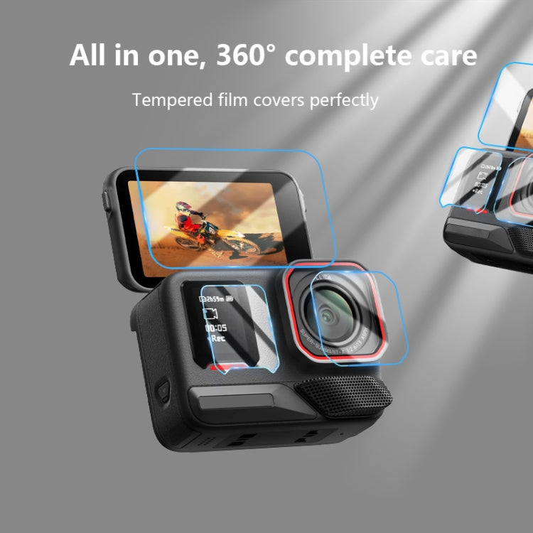 For Insta360 Ace Pro 2 STARTRC 2 Sets 3 in 1 Rear & Front Screen + Lens Tempered Glass Film, For Insta360 Ace Pro 2