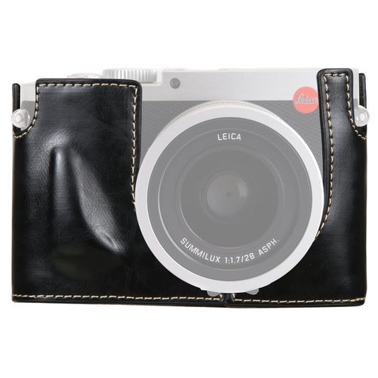 قاعدة نصف حافظة كاميرا من الجلد الصناعي بخيط 1/4 بوصة لكاميرا Leica Q (النوع 116)، لكاميرا Leica Q