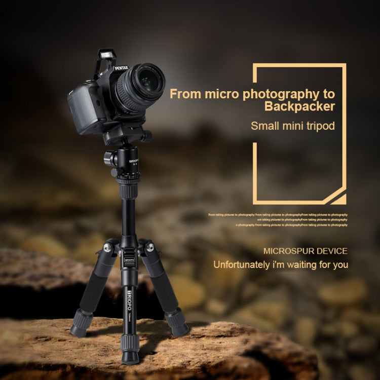 TRIOPO T226 Adjustable Portable Aluminum Alloy Tripod with D-0 Ball Head for SLR Camera