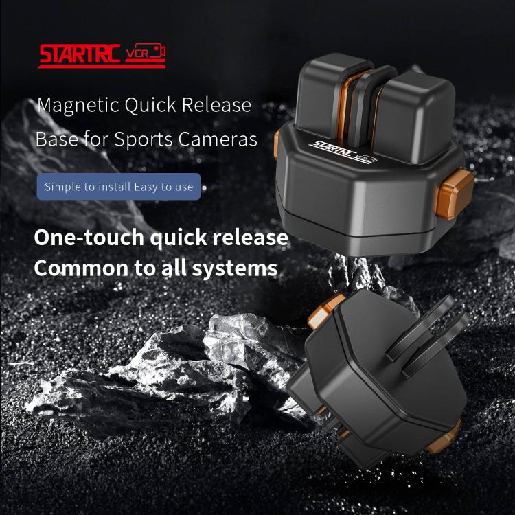 محول تثبيت سريع الفتح لقاعدة كاميرا VCR من STARTRC Snap-Mag لكاميرا GoPro، قاعدة سريعة الفتح