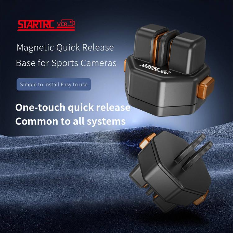 محول تثبيت سريع الفتح لقاعدة كاميرا VCR من STARTRC Snap-Mag لكاميرا GoPro، قاعدة سريعة الفتح