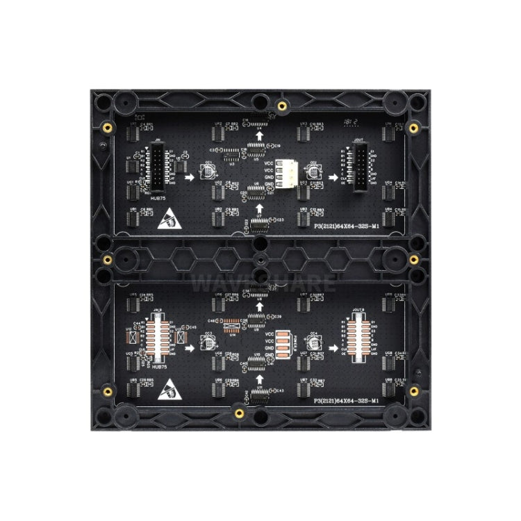 لوحة مصفوفة LED كاملة الألوان RGB من Waveshare، مسافة 3 مم، 64 × 64 بكسل، سطوع قابل للتعديل، 22100