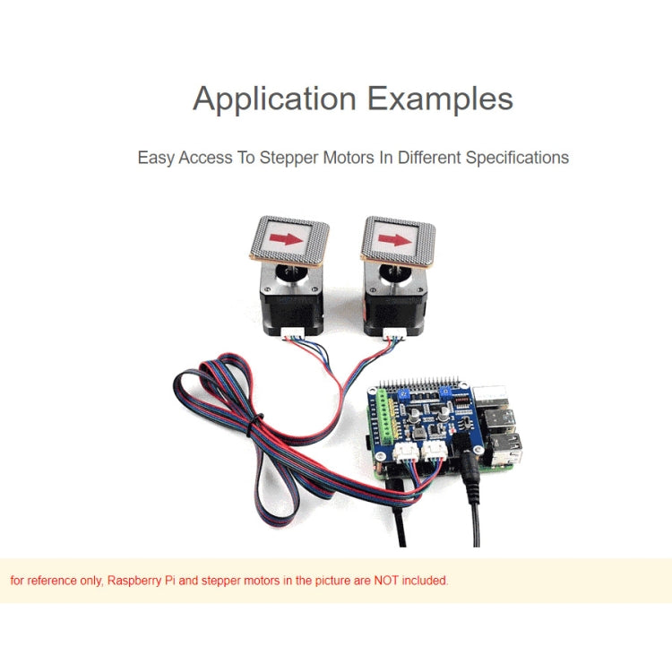 محرك متدرج Waveshare HRB8825 HAT لـ Raspberry Pi، يشغل محركين متدرجين، حتى 1/32 خطوة دقيقة