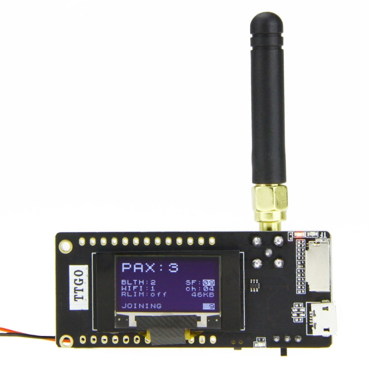 وحدة TTGO LORA32 V2.1 ESP32 OLED مقاس 0.96 بوصة تعمل بتقنية البلوتوث والواي فاي ووحدة SMA IP5306 بتردد 915 ميجاهرتز مع هوائي، 915 ميجاهرتز
