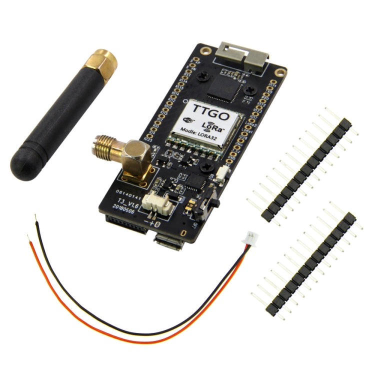 وحدة TTGO LORA32 V2.1 ESP32 OLED مقاس 0.96 بوصة تعمل بتقنية البلوتوث والواي فاي ووحدة SMA IP5306 بتردد 915 ميجاهرتز مع هوائي، 915 ميجاهرتز