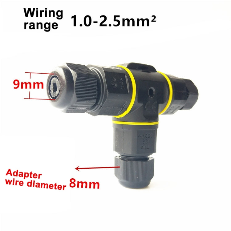 XYT21 IP68 Waterproof 3 Pin T-type Cable Connector, XYT21