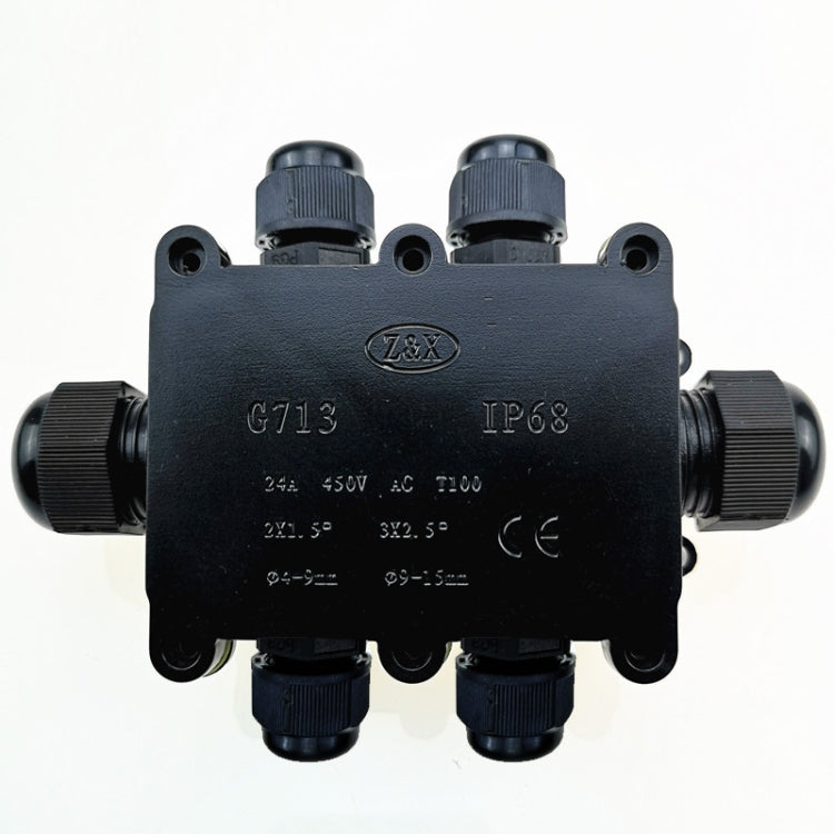صندوق توصيل سداسي الاتجاهات G713 IP68 مقاوم للماء لحماية لوحة الدائرة، G713-6P