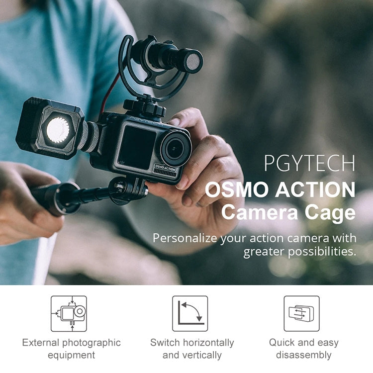 ملحق قفص أرنب للكاميرا الرياضية PGYTECH P-11B-010 لكاميرا DJI Osmo Action