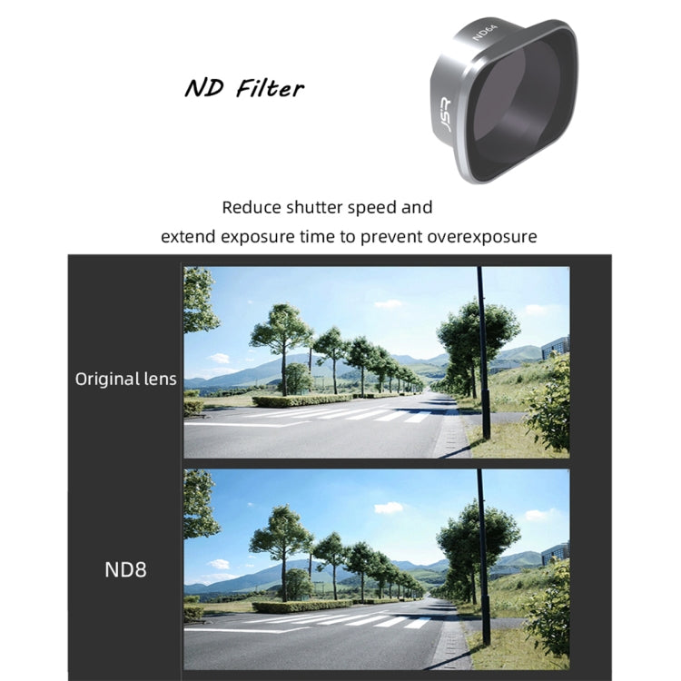 فلتر عدسة JSR KS 4 في 1 ND4+ND8+ND16+ND32 لـ DJI FPV، إطار من سبائك الألومنيوم، 4 في 1 ND