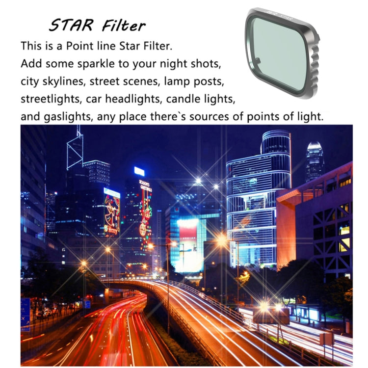 JSR KS STAR Effect Lens Filter for DJI Air 2S, Aluminum Frame, STAR