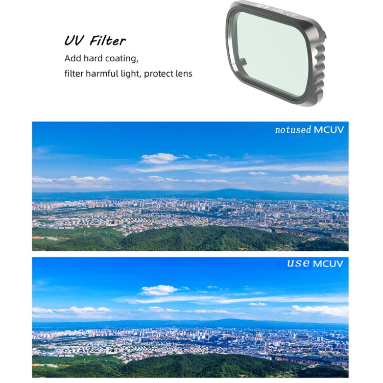فلتر عدسة JSR KS 4 في 1 UV + CPL + ND16 + ND32 لـ DJI Air 2S، إطار من الألومنيوم، UV + CPL + ND16 + ND32