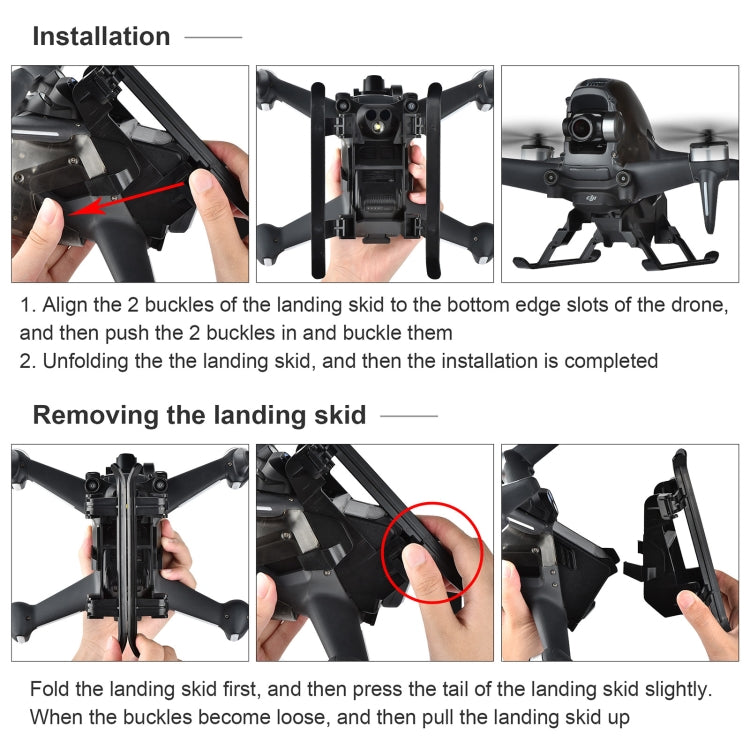 STARTRC 1109399 Folding Heightened Quick Release Landing Gear Holder for DJI FPV