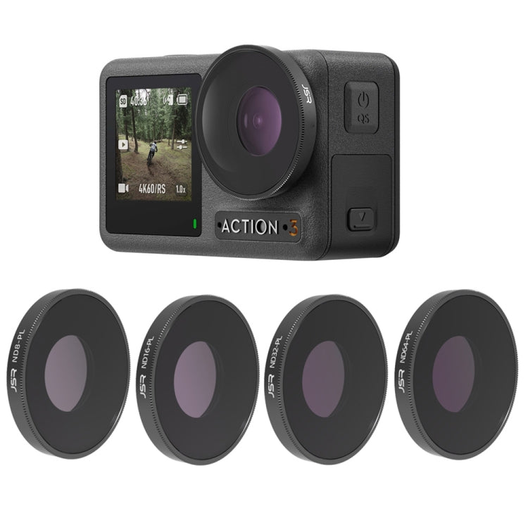 فلتر عدسة JSR 4 في 1 ND8PL / ND16PL / ND32PL / ND64 PL لـ DJI Osmo Action 3، 4 في 1 NDPL