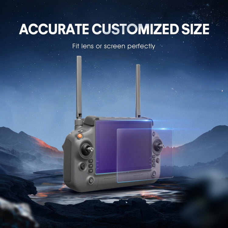 For DJI RC Plus with Screen STARTRC 2pcs Frosted Purple Eye Protection Explosion-proof Tempered Glass Film
