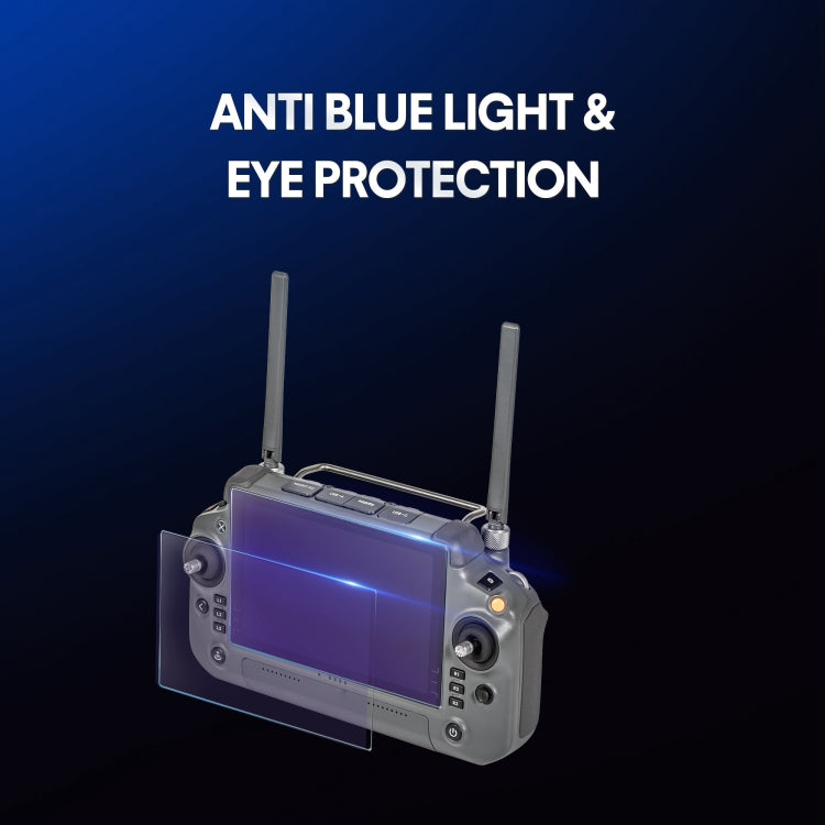For DJI RC Plus with Screen STARTRC 2pcs Frosted Purple Eye Protection Explosion-proof Tempered Glass Film