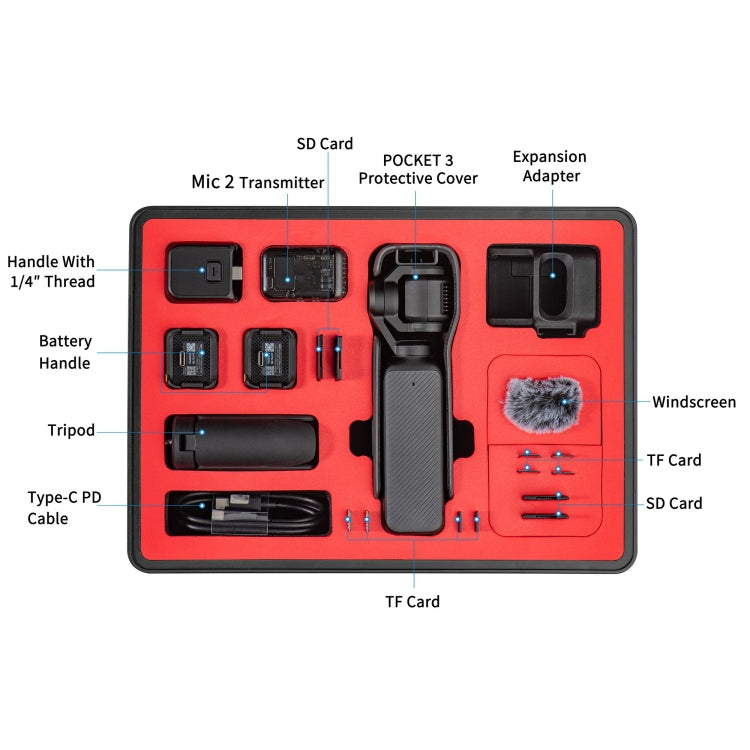 For DJI Osmo Pocket 3 STARTRC Waterproof PP Full Kit Suitcase Storage Box, For DJI Osmo Pocket 3
