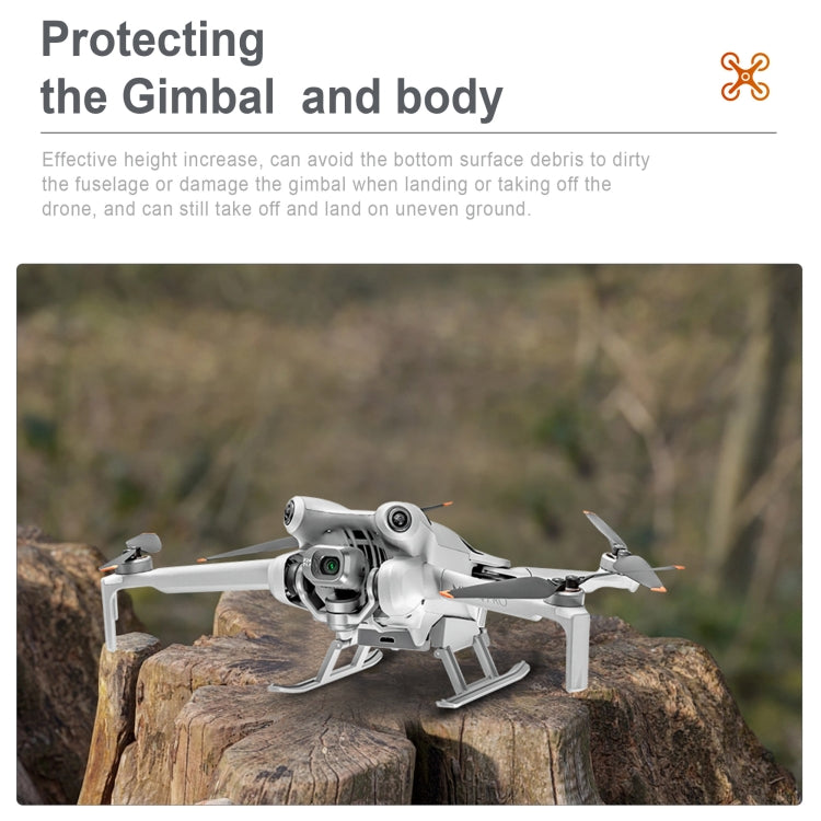 For DJI Mini 4 Pro STARTRC LED Light Folding Heightened Landing Gear Training Rack, For DJI Mini 4 Pro LED Light