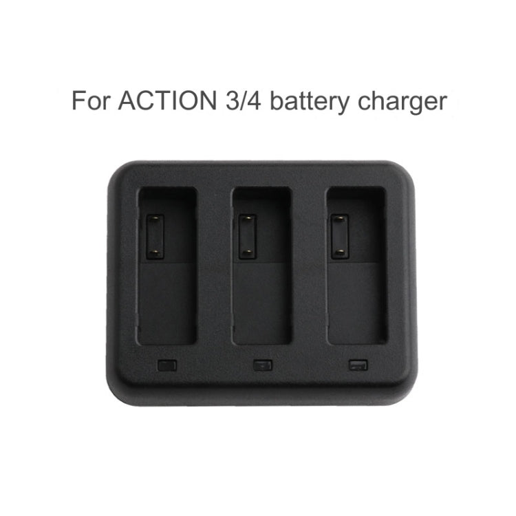 For DJI Osmo Action 4 / 3 Tri-Slot Batteries Fast Charger, 5V 2A Tri-Slot Batteries Charger