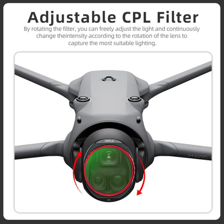 For DJI Mavic 4 Pro STARTRC 4 in 1 CPL ND8 ND32 ND64 Lens Filter Kit, CPL ND8 ND32 ND64