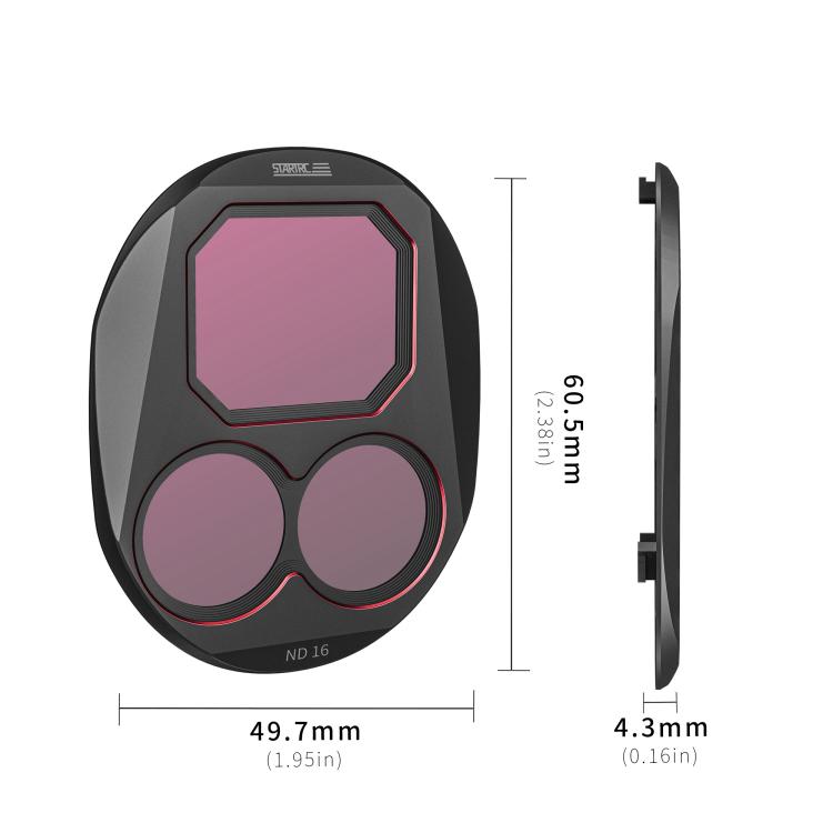 For DJI Mavic 4 Pro STARTRC 4 in 1 ND8 ND16 ND32 ND64 Lens Filter Kit, ND8 ND16 ND32 ND64