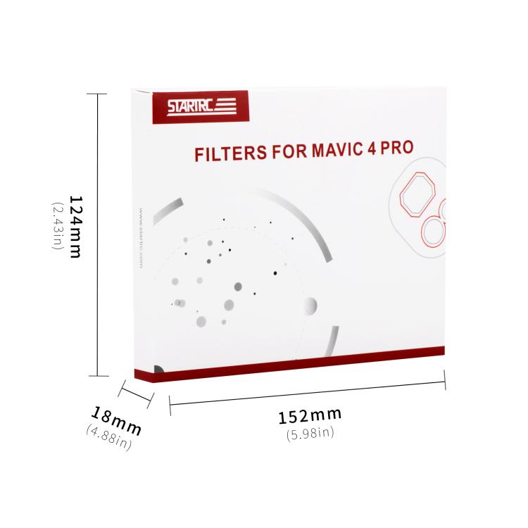 For DJI Mavic 4 Pro STARTRC 4 in 1 ND8 ND16 ND32 ND64 Lens Filter Kit, ND8 ND16 ND32 ND64