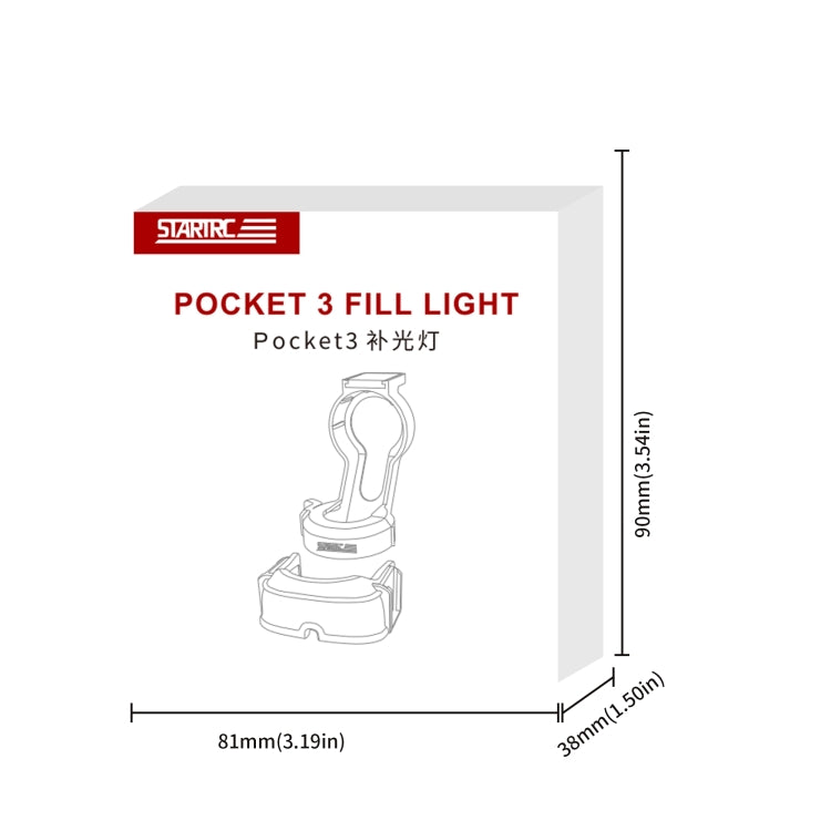 For DJI Pocket 3 STARTRC Cat-ears Magnetic Fill Light with Holder Clip Kit, Fill Light with Holder Clip
