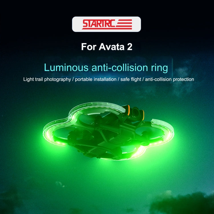 واقي مروحة LED للطائرة بدون طيار DJI Avata 2 STARTRC حلقة حماية مضادة للتصادم، لـ DJI Avata 2