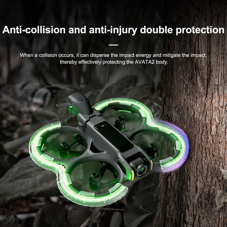واقي مروحة LED للطائرة بدون طيار DJI Avata 2 STARTRC حلقة حماية مضادة للتصادم، لـ DJI Avata 2