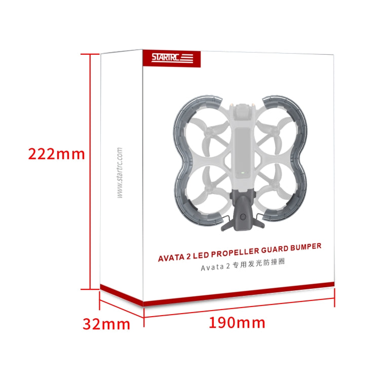 واقي مروحة LED للطائرة بدون طيار DJI Avata 2 STARTRC حلقة حماية مضادة للتصادم، لـ DJI Avata 2