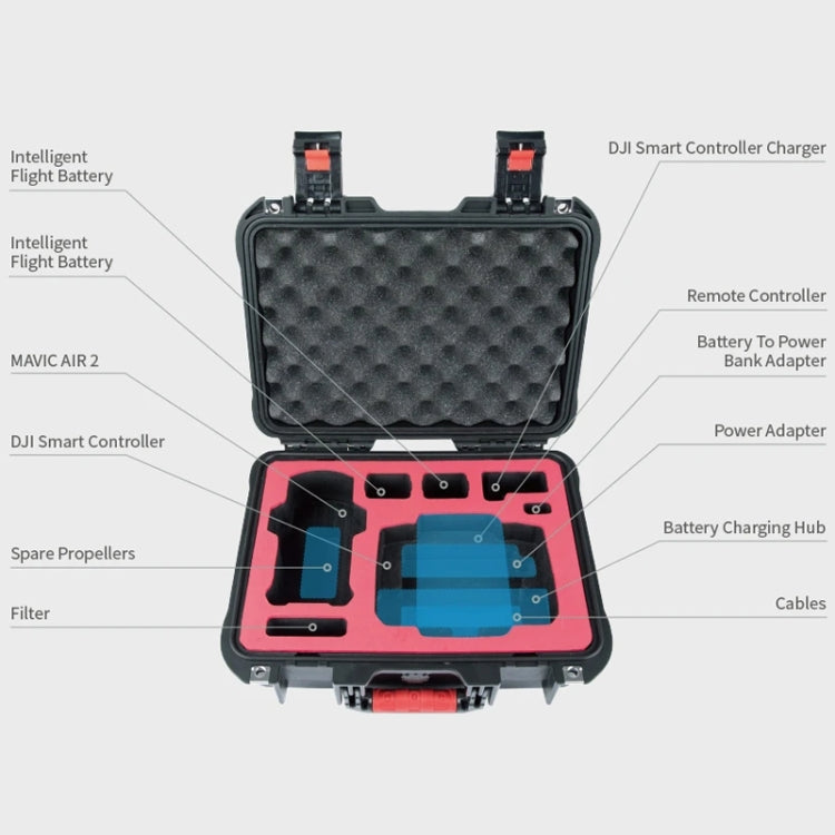PGYTECH P-16A-037 صندوق أمان محمول وحقيبة تخزين مقاومة للماء والرطوبة لـ DJI Mavic Air 2، P-16A-037 لـ DJI Mavic Air 2