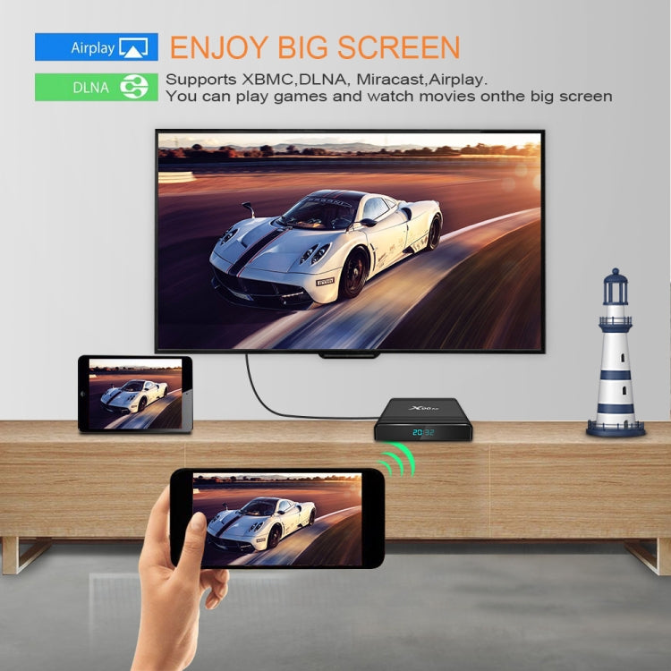 صندوق تلفاز ذكي X96 Air 8K يعمل بنظام أندرويد 9.0، مشغل وسائط مع جهاز تحكم عن بعد، معالج Amlogic S905X3 رباعي النواة، ذاكرة وصول عشوائي (RAM): 4 جيجابايت، ذاكرة قراءة فقط (ROM): 32 جيجابايت، واي فاي ثنائي النطاق، بلوتوث، قابس AU، 4 جيجابايت + 32 جيجابايت
