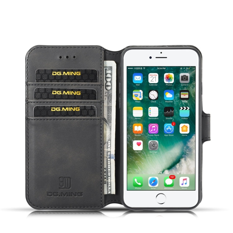DG.MING Retro Oil Side Horizontal Flip Case with Holder & Card Slots & Wallet, for iPhone 7 / 8, for Galaxy Note 10, for Galaxy Note 10+, for Galaxy S9+, for Huawei P30 Lite, for Galaxy S9
